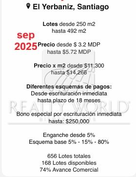 Terreno en Venta en Yerbaniz