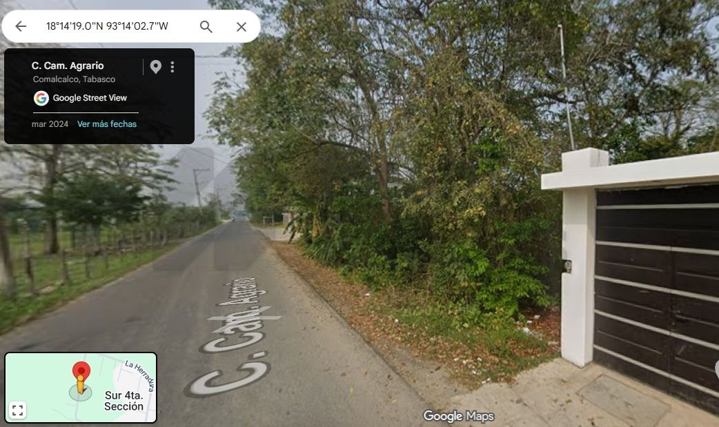 Terreno en Venta en Rancheria Sur cuarta Seccion