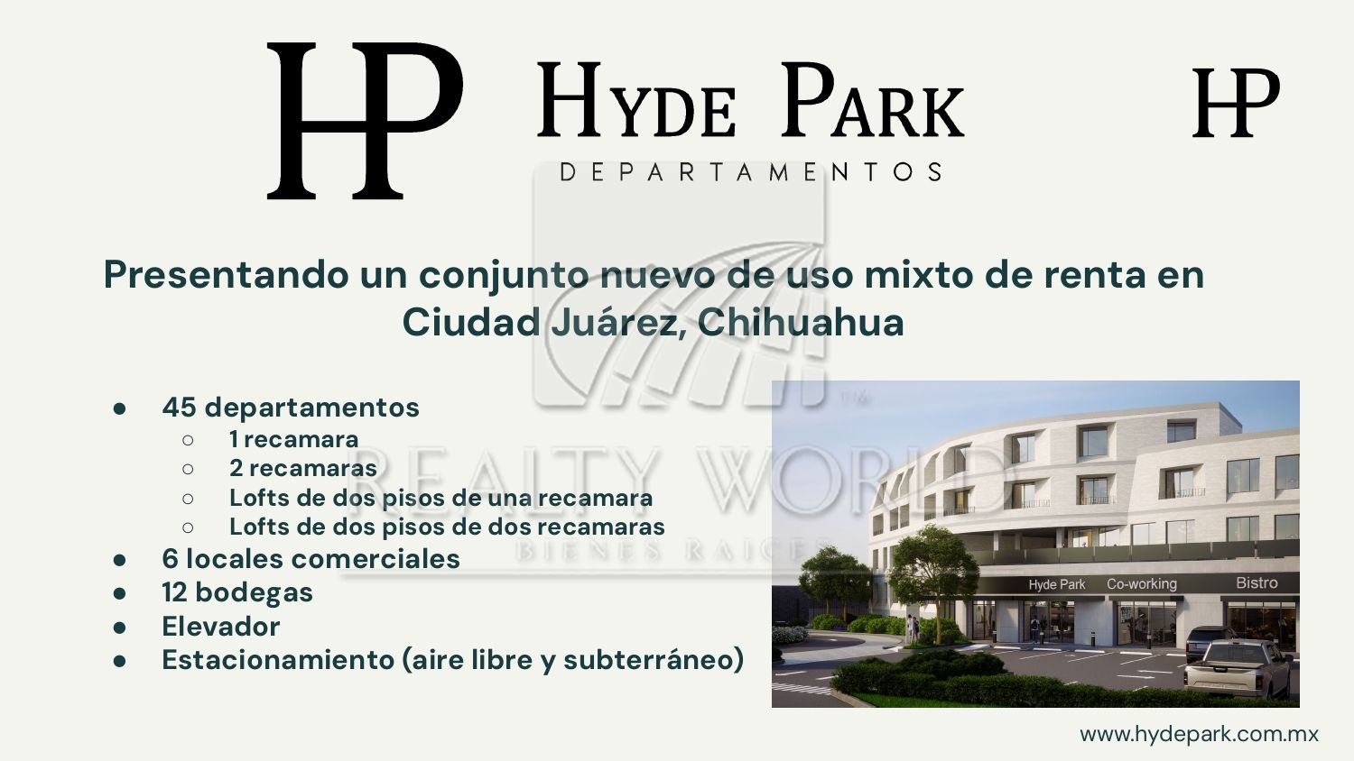 Departamento en Renta en HYDE PARK
