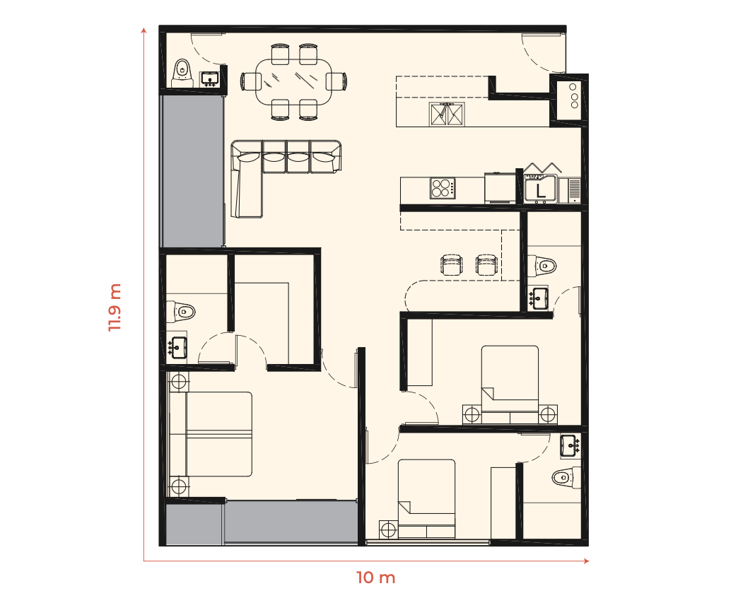 Departamento en Venta en Cumbres del Valle