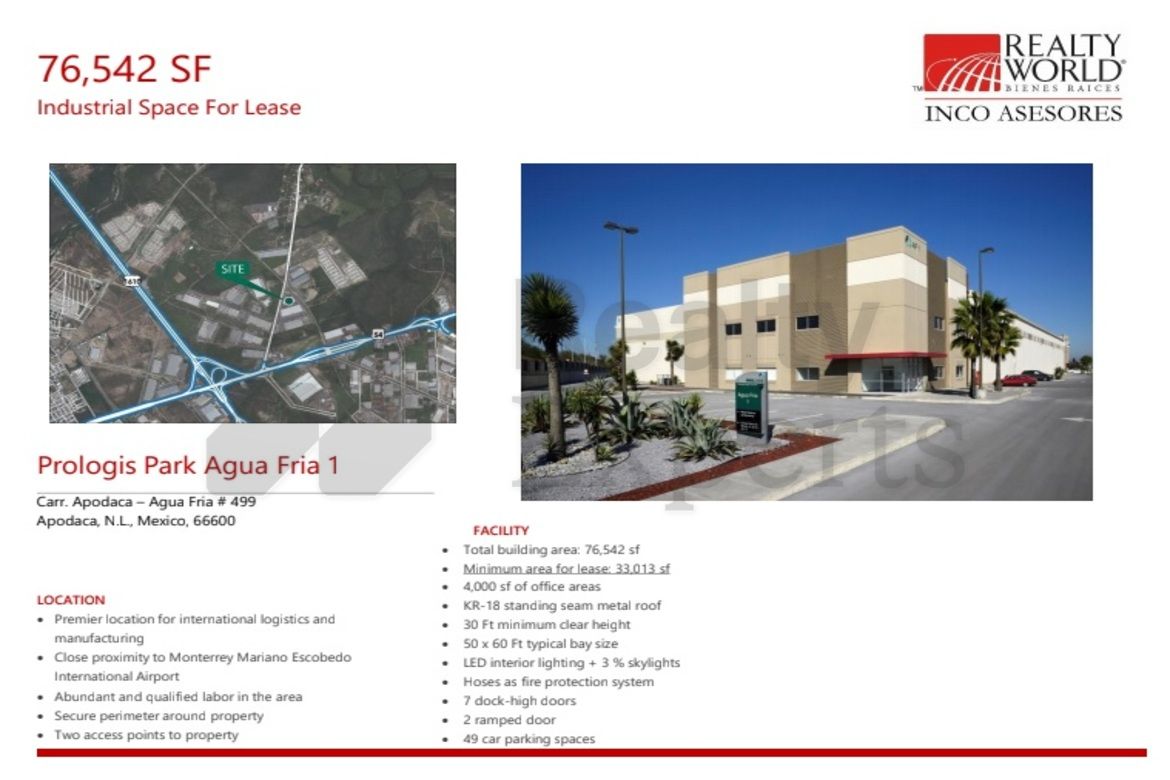 Bodega en Renta en ProLogis Park
