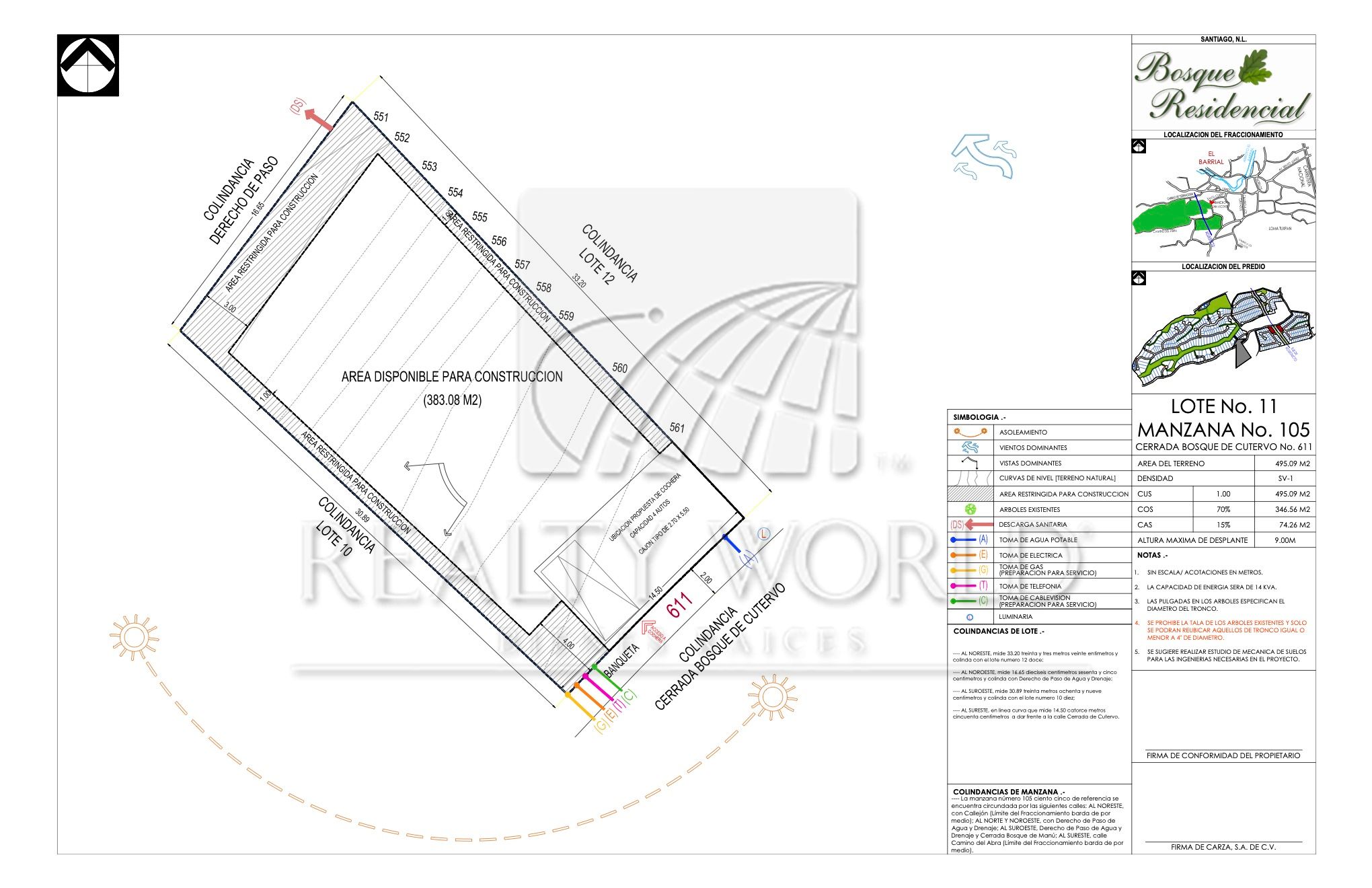 Terreno en Venta en Bosque Residencial