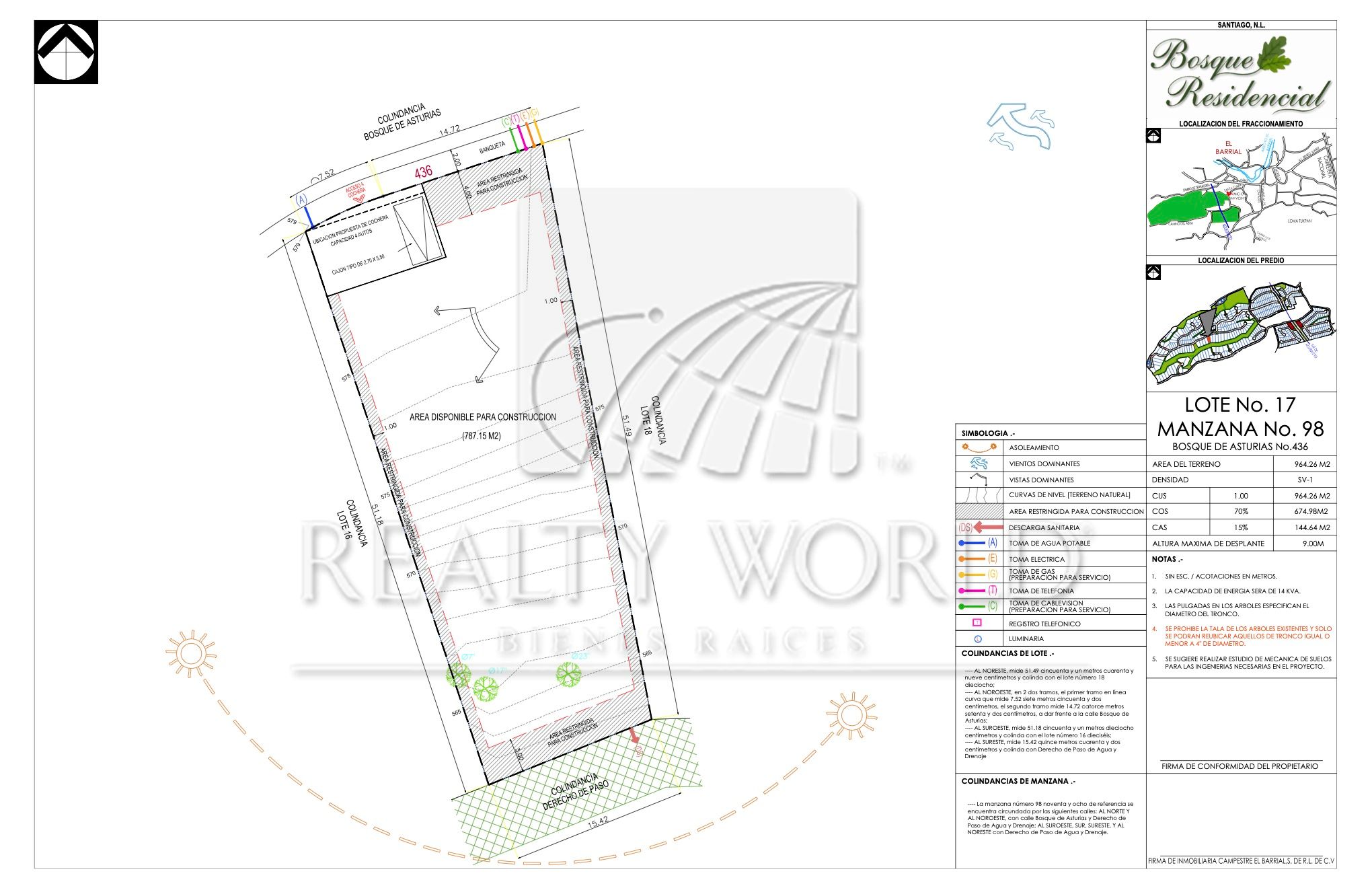 Terreno en Venta en Bosque Residencial