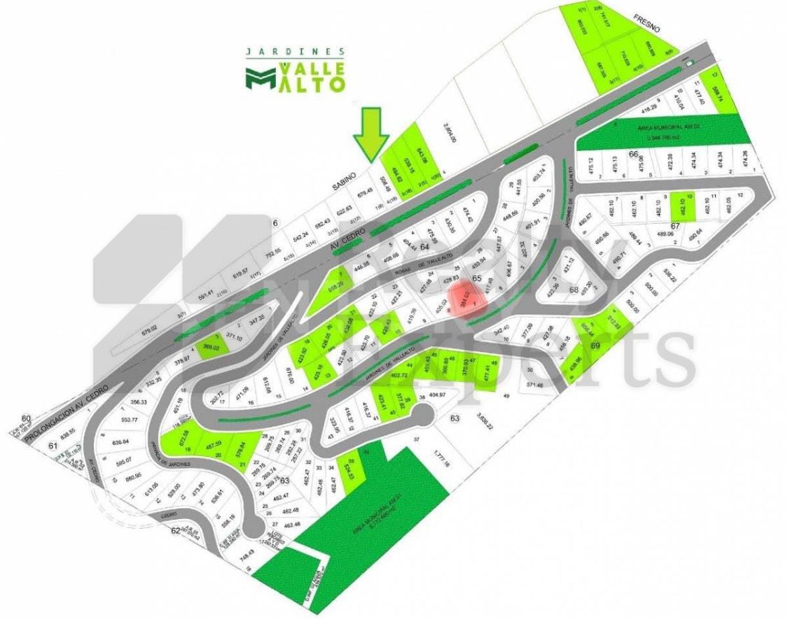 Terreno en Venta en Jardines de Valle Alto