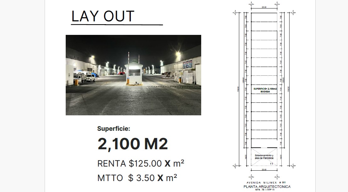 Nave Industrial en Renta en Parque Industrial Milimex Miguel Aleman