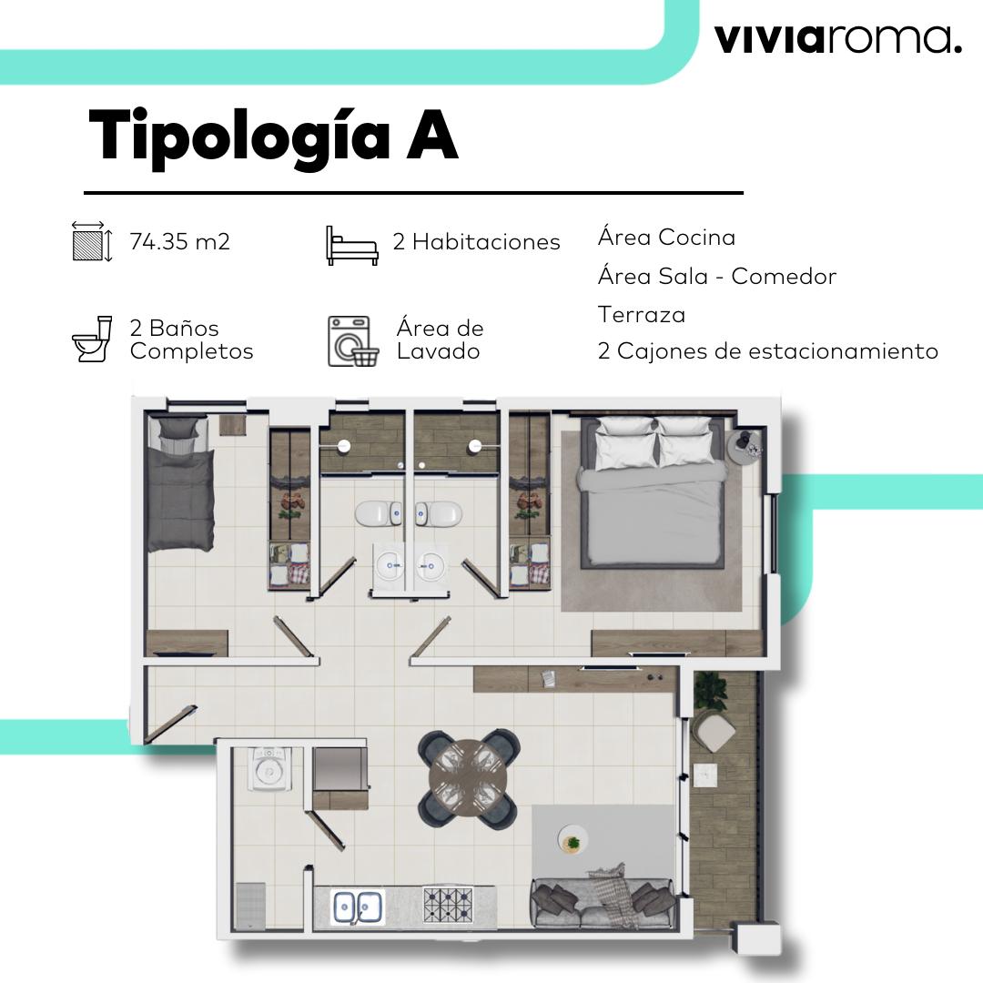 Departamento en Venta en VIVIA ROMA