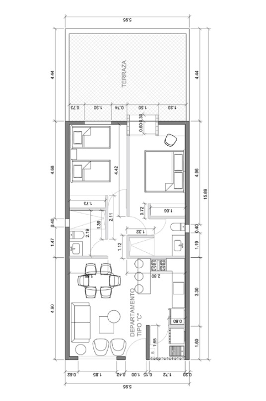 Departamento en Venta en VIVIA SC