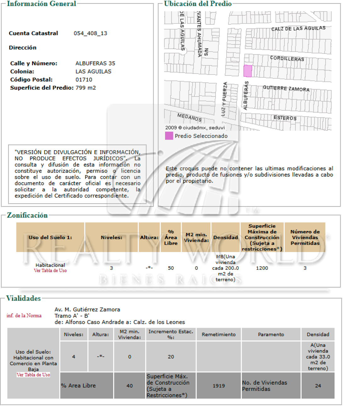 Terreno en Venta en Las Águilas