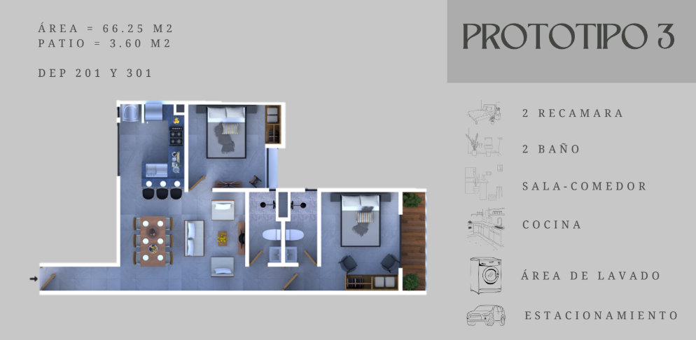 Departamento en Venta en Portales Sur