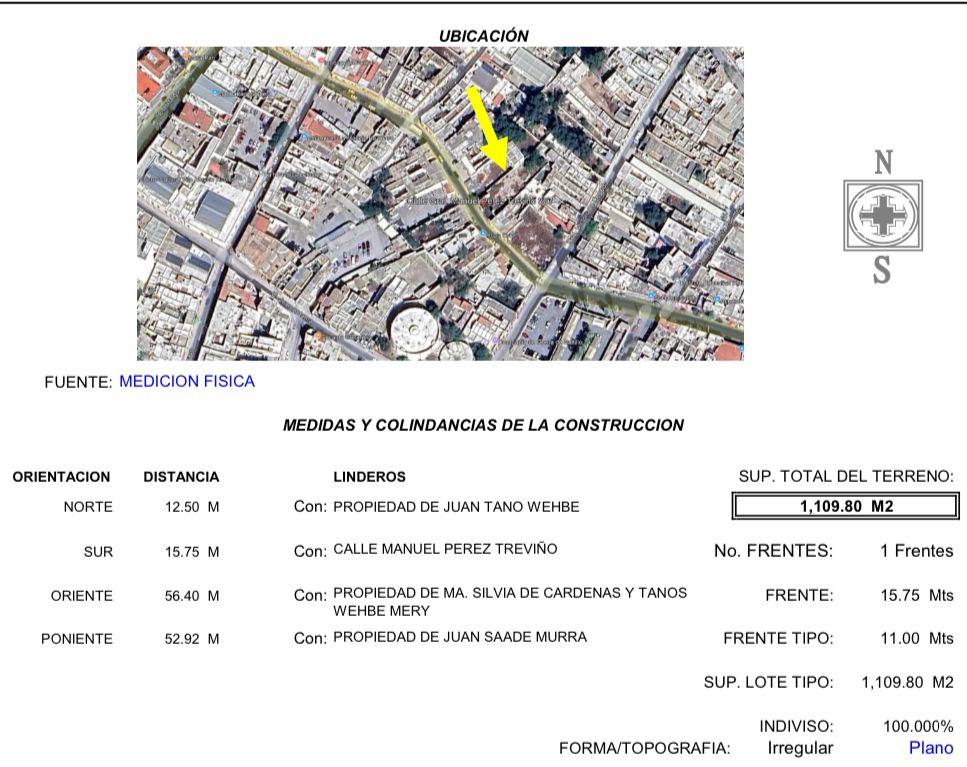 Terreno en Venta en zona centro