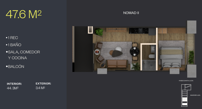 Departamento en Venta en Centro